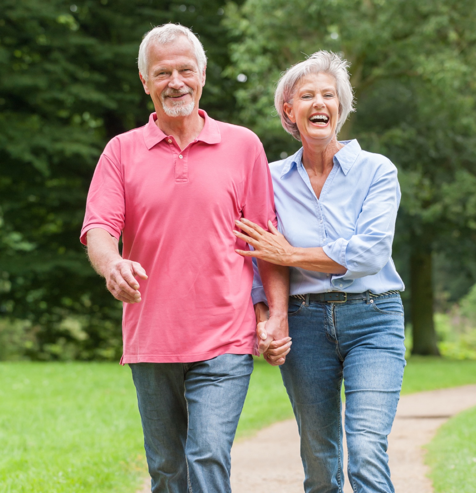 A couple walking together outdoors, everyday movement alongside nutrition for heart health