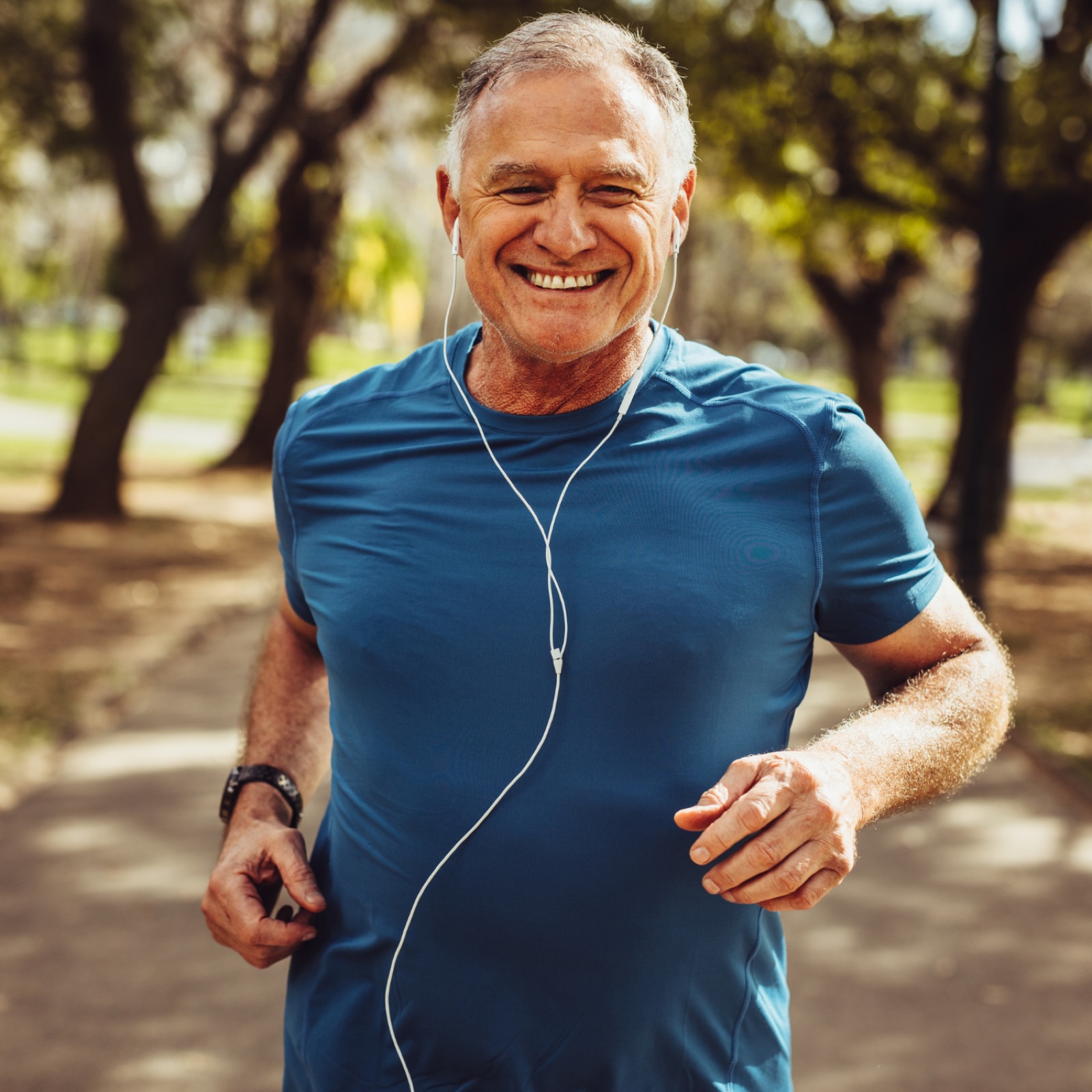 A man running outdoors, movement alongside nutrition in weight and metabolic health support